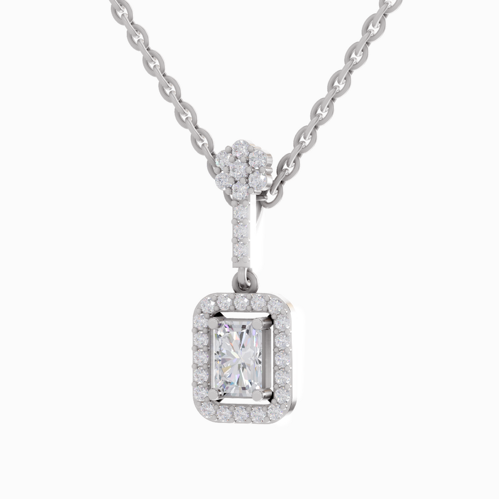 1.03 Carat Emerald Shaped 14K - White Gold