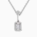 1.03 Carat Emerald Shaped 14K - White Gold