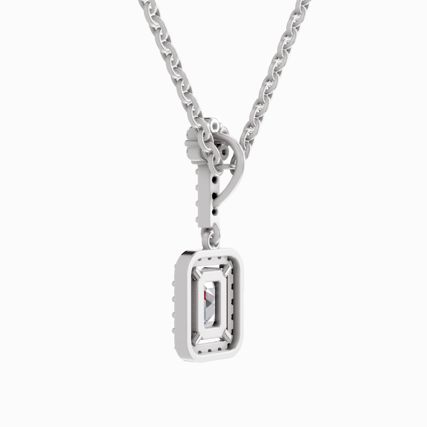1.03 Carat Emerald Shaped 14K - White Gold