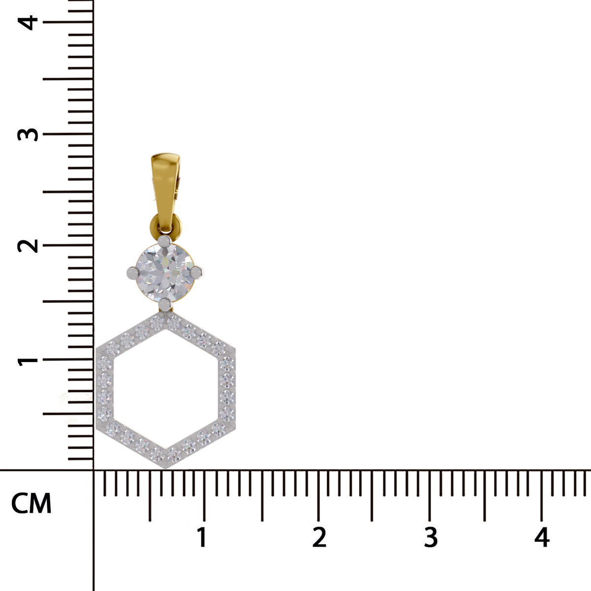 Ethereal Geometric Diamond Pendant