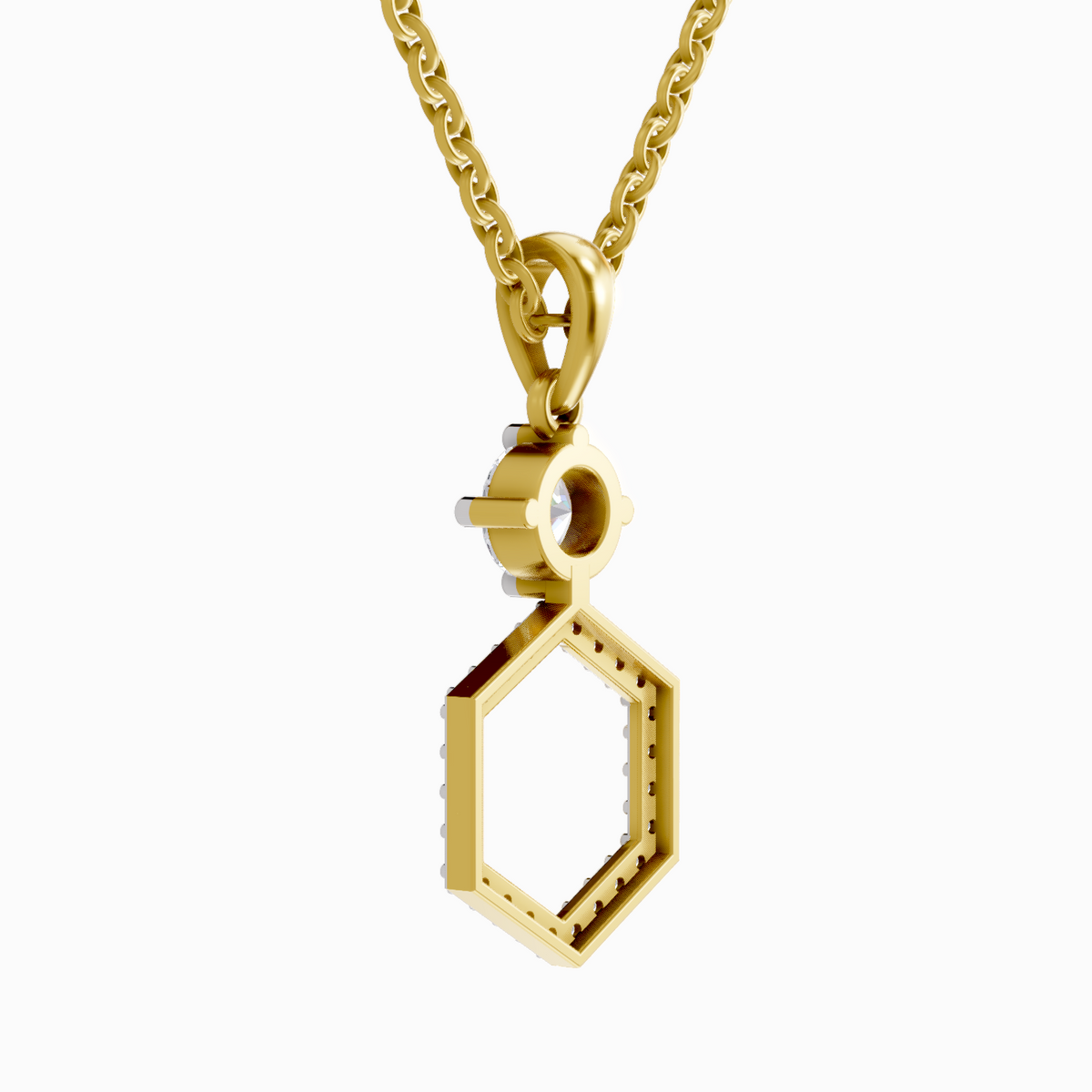Ethereal Geometric Diamond Pendant