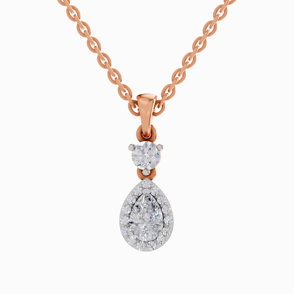 0.9 Carat Pear Shaped 14K - Rose Gold