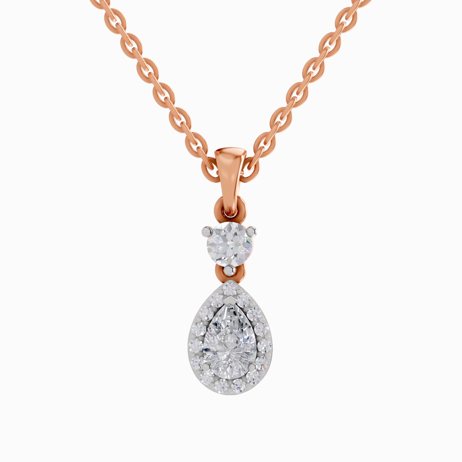 0.9 Carat Pear Shaped 14K - Rose Gold