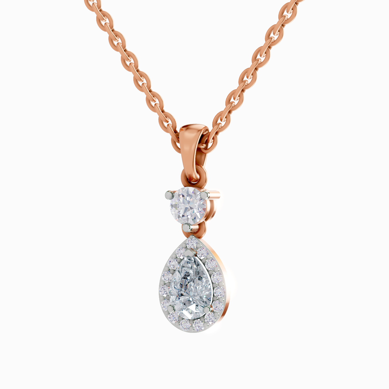0.9 Carat Pear Shaped 14K - Rose Gold