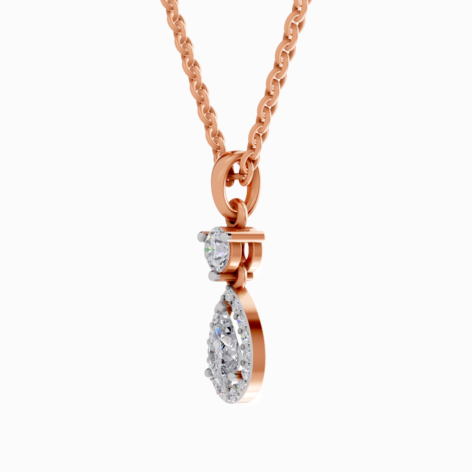 0.9 Carat Pear Shaped 14K - Rose Gold
