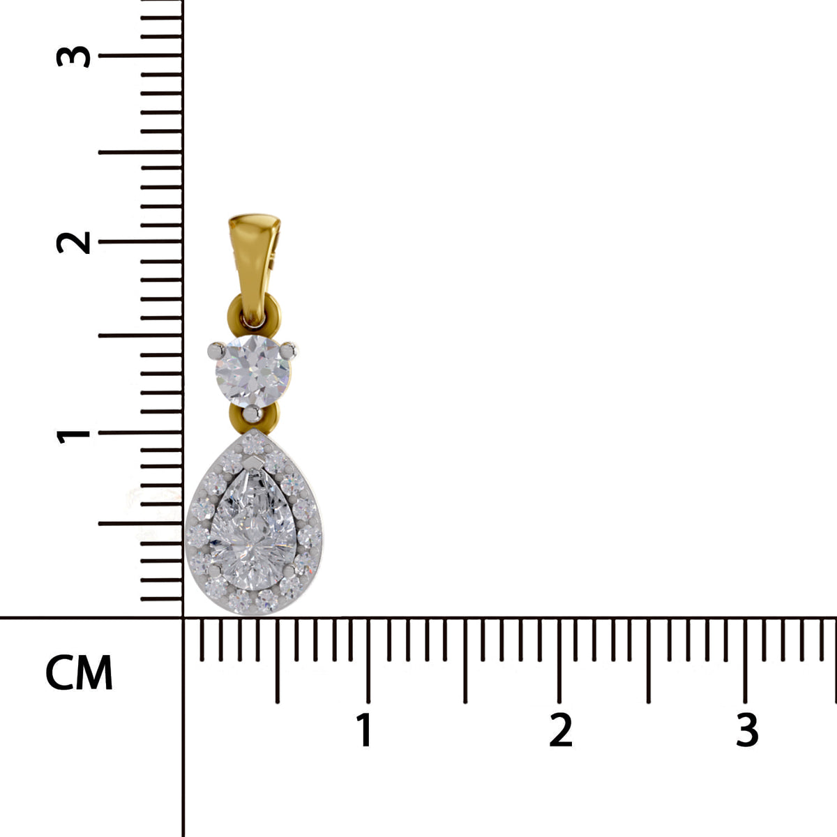 Refined Pear Diamond Pendant