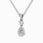 0.9 Carat Pear Shaped 14K - White Gold