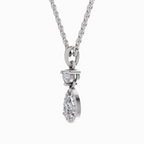 0.9 Carat Pear Shaped 14K - White Gold