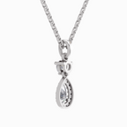 0.9 Carat Pear Shaped 14K - White Gold