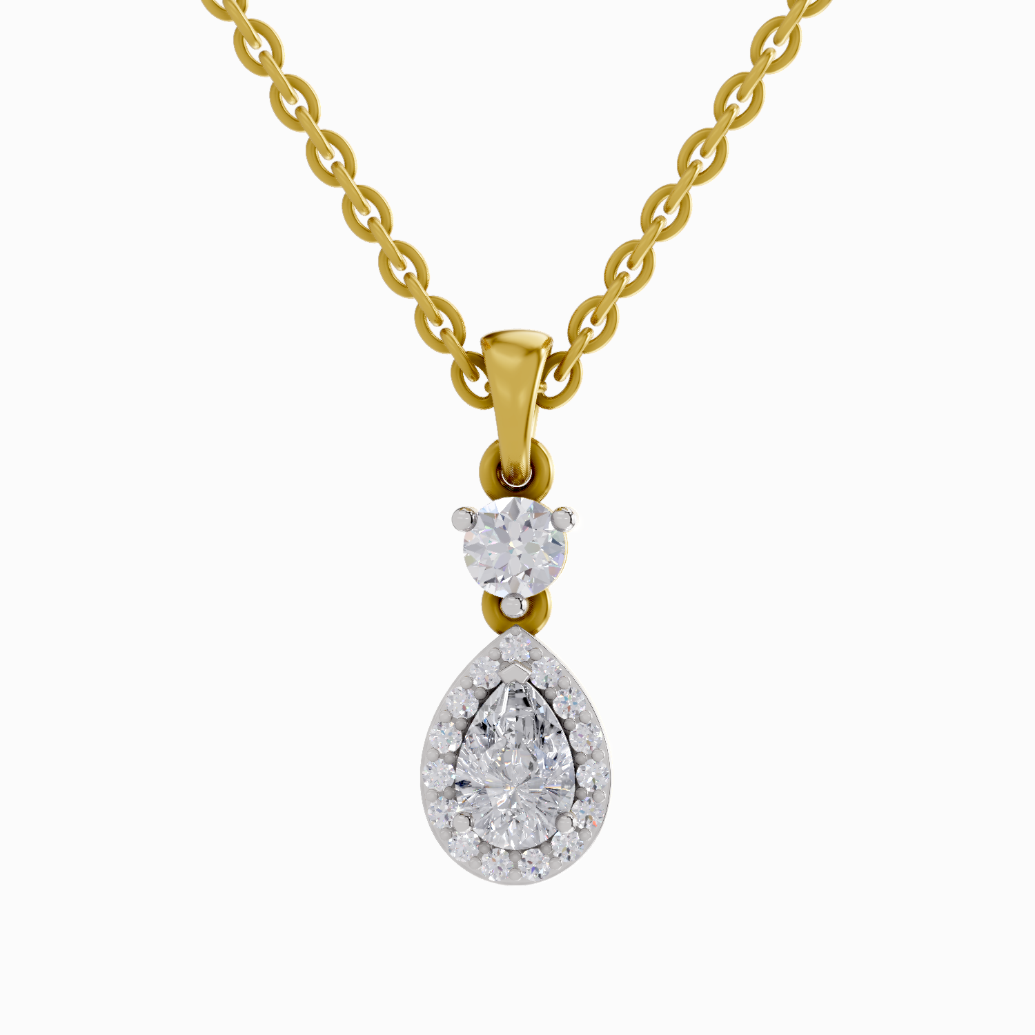 0.9 Carat Pear Shaped 14K