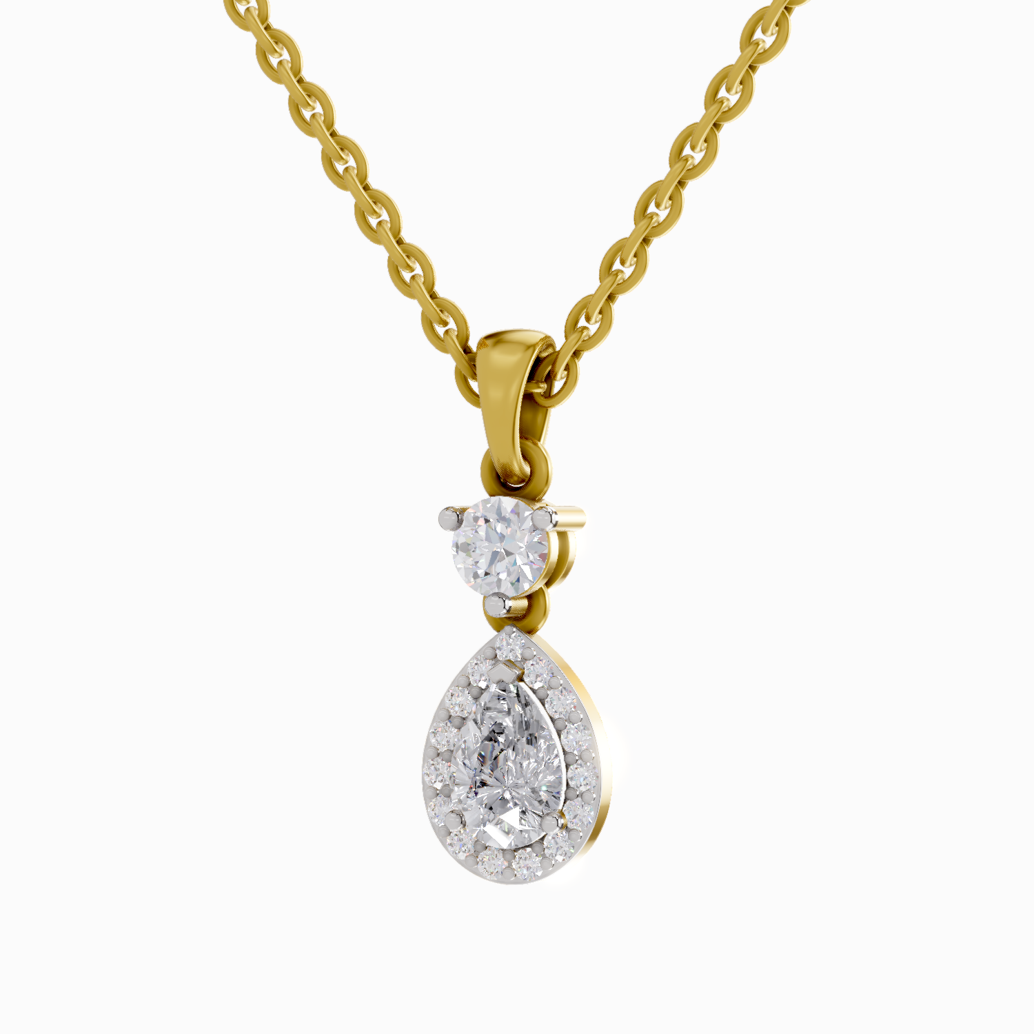 0.9 Carat Pear Shaped 14K