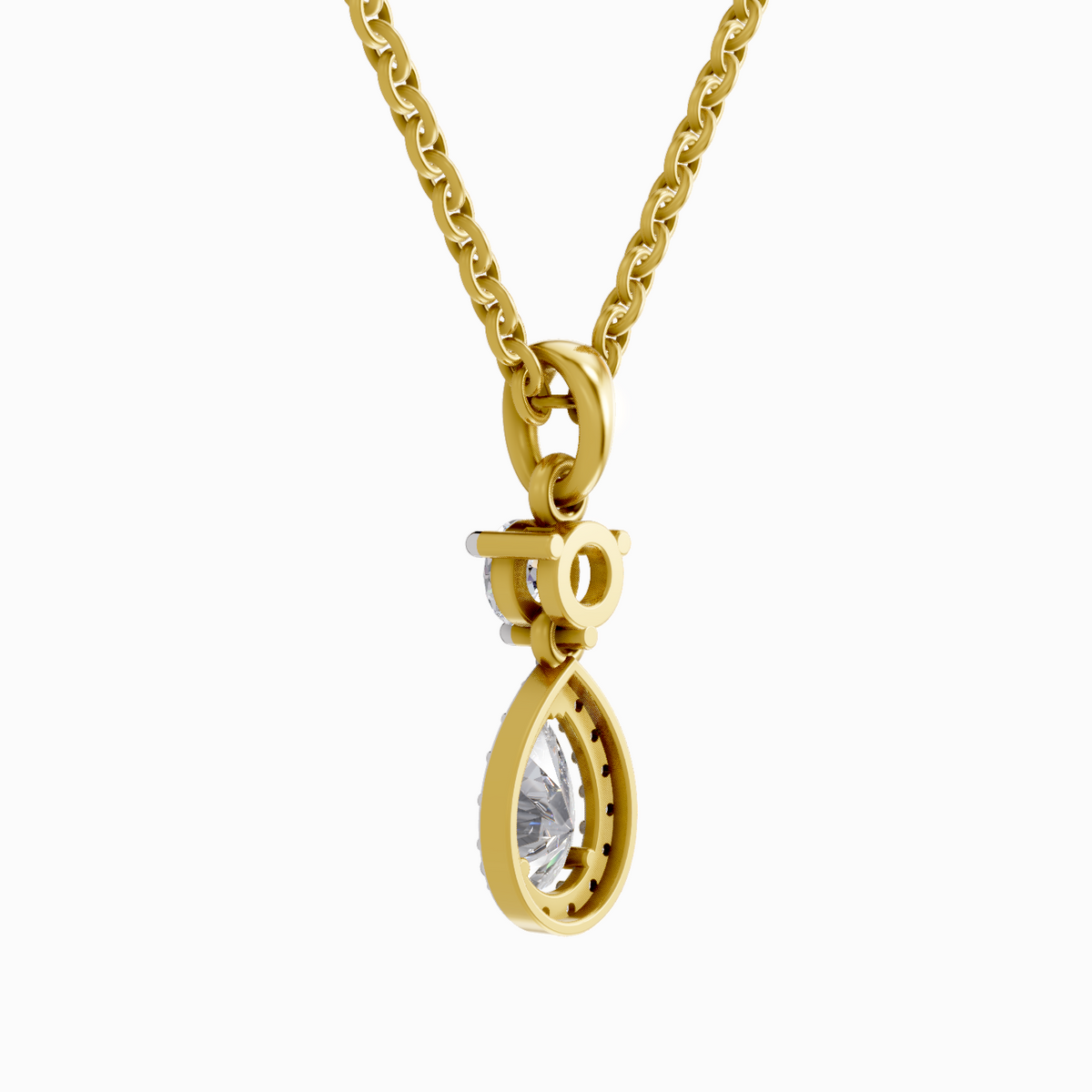 Refined Pear Diamond Pendant