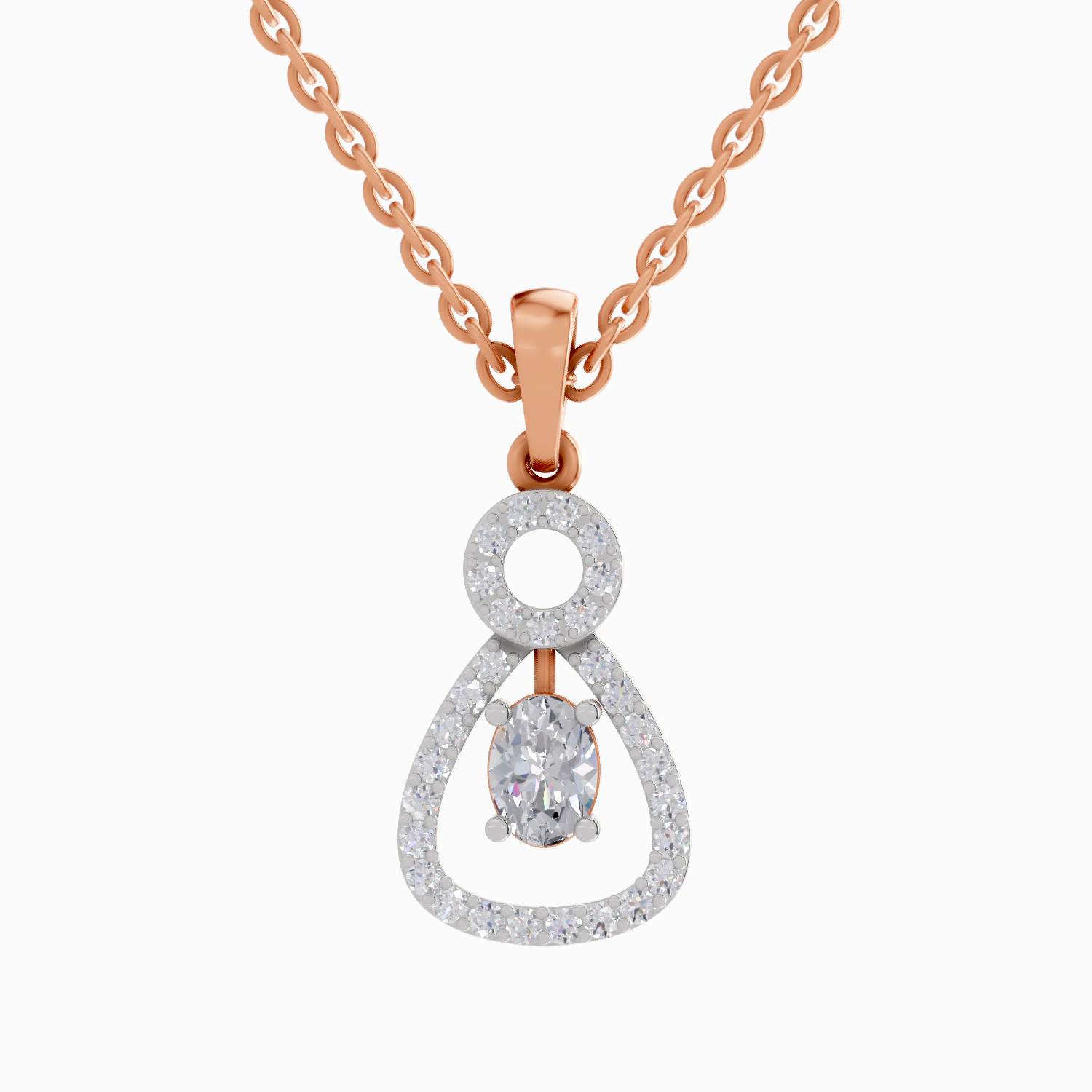 1.09 Carat Oval Shaped 14K - Rose Gold