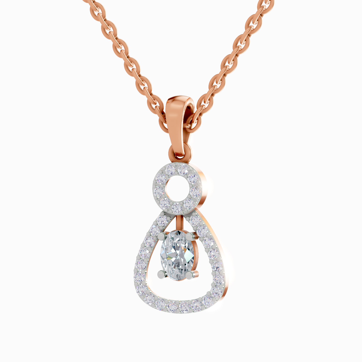 1.09 Carat Oval Shaped 14K - Rose Gold