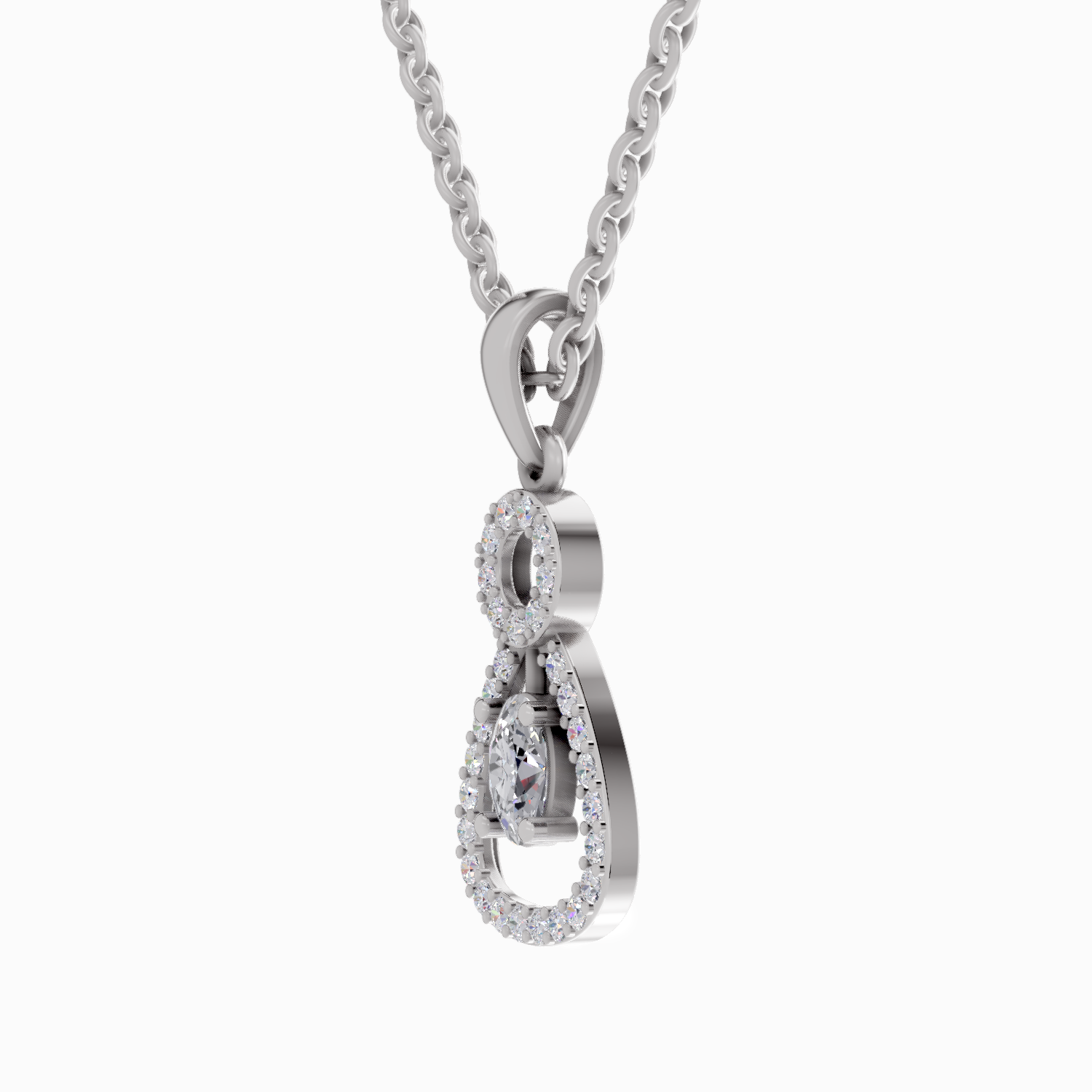 1.09 Carat Oval Shaped 14K - White Gold