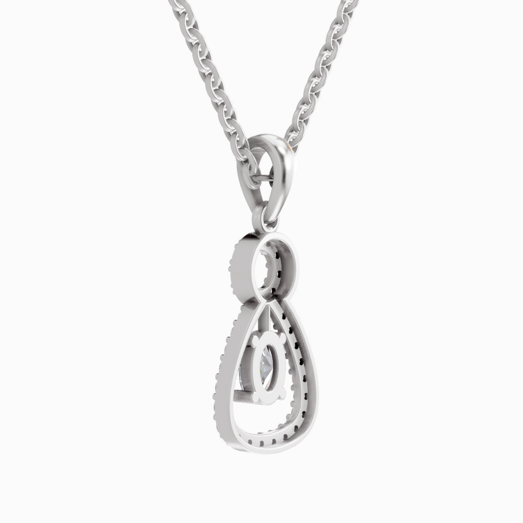 1.09 Carat Oval Shaped 14K - White Gold