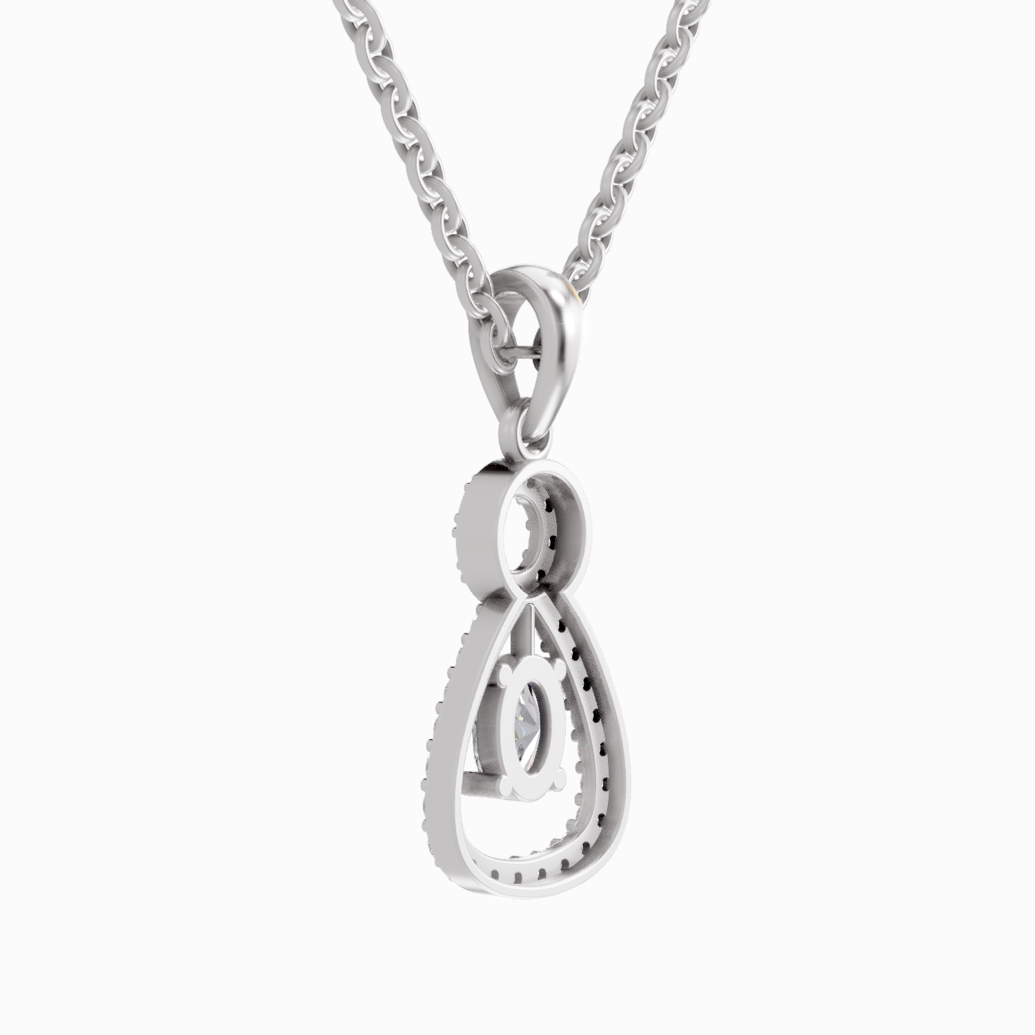 1.09 Carat Oval Shaped 14K - White Gold