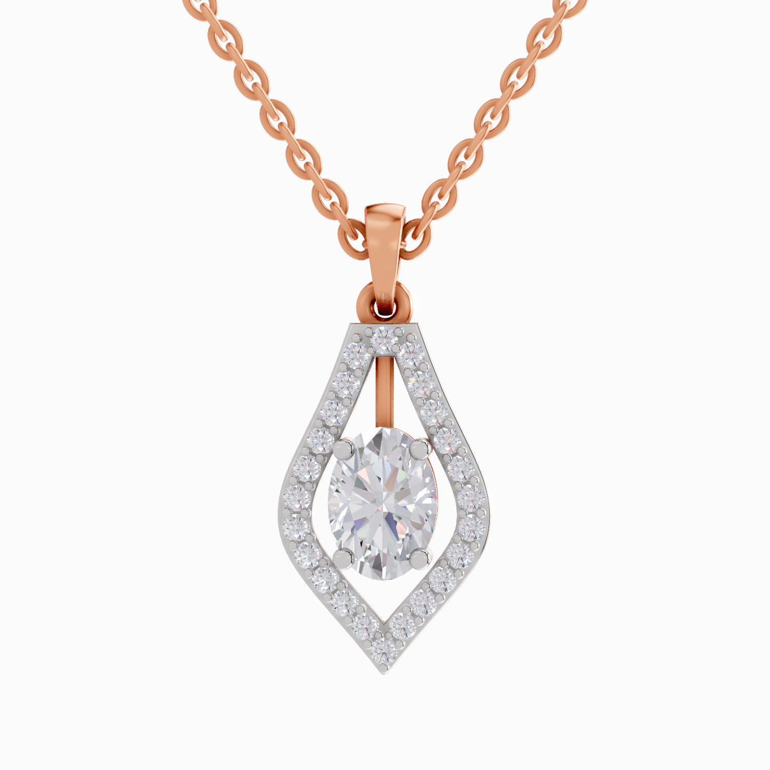 1.34 Carat Oval Shaped 14K - Rose Gold
