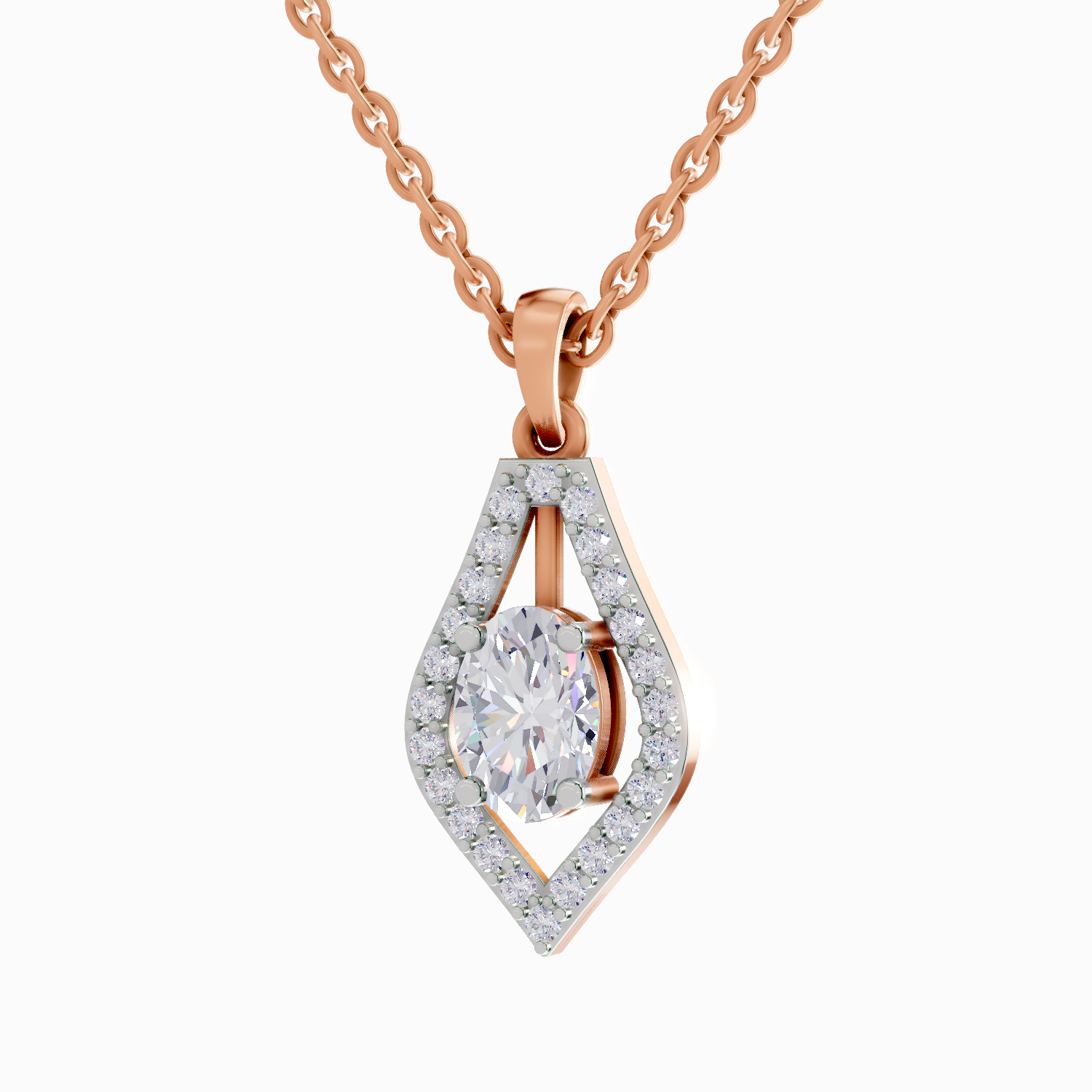 1.34 Carat Oval Shaped 14K - Rose Gold