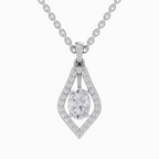1.34 Carat Oval Shaped 14K - White Gold