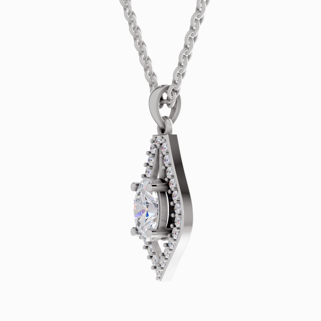 1.34 Carat Oval Shaped 14K - White Gold