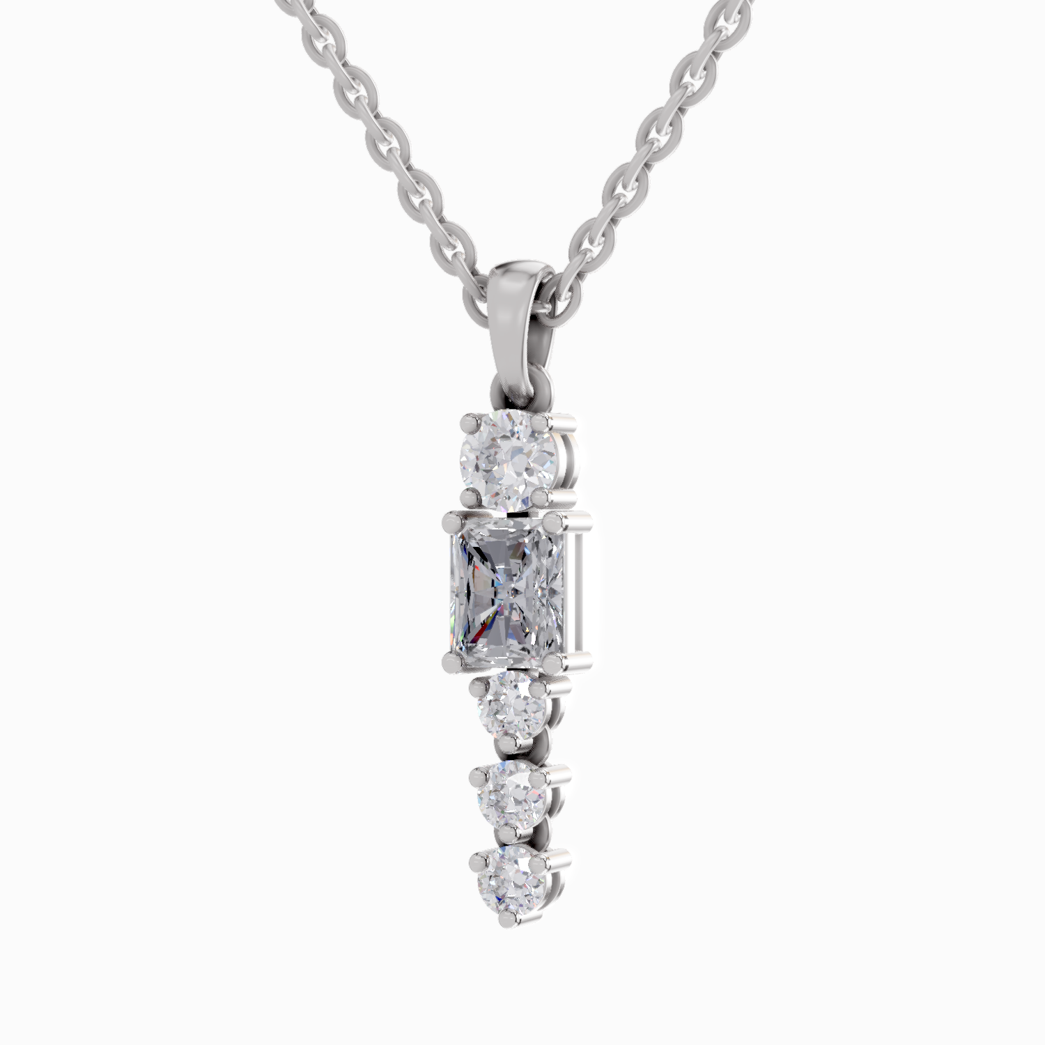1.16 Carat Radiant Shaped 14K - White Gold
