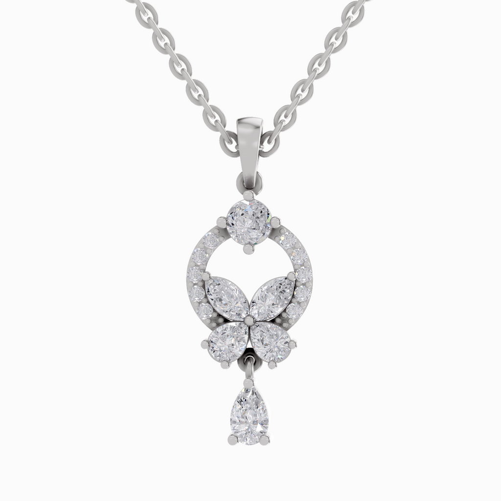 1.05 Carat Marquise Shaped 14K - White Gold