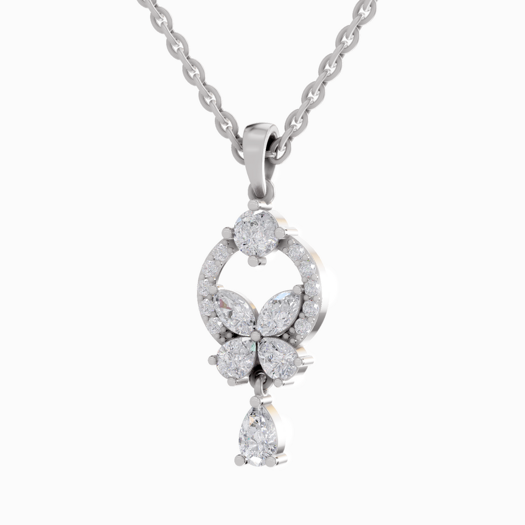 1.05 Carat Marquise Shaped 14K - White Gold