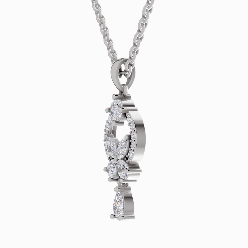 1.05 Carat Marquise Shaped 14K - White Gold