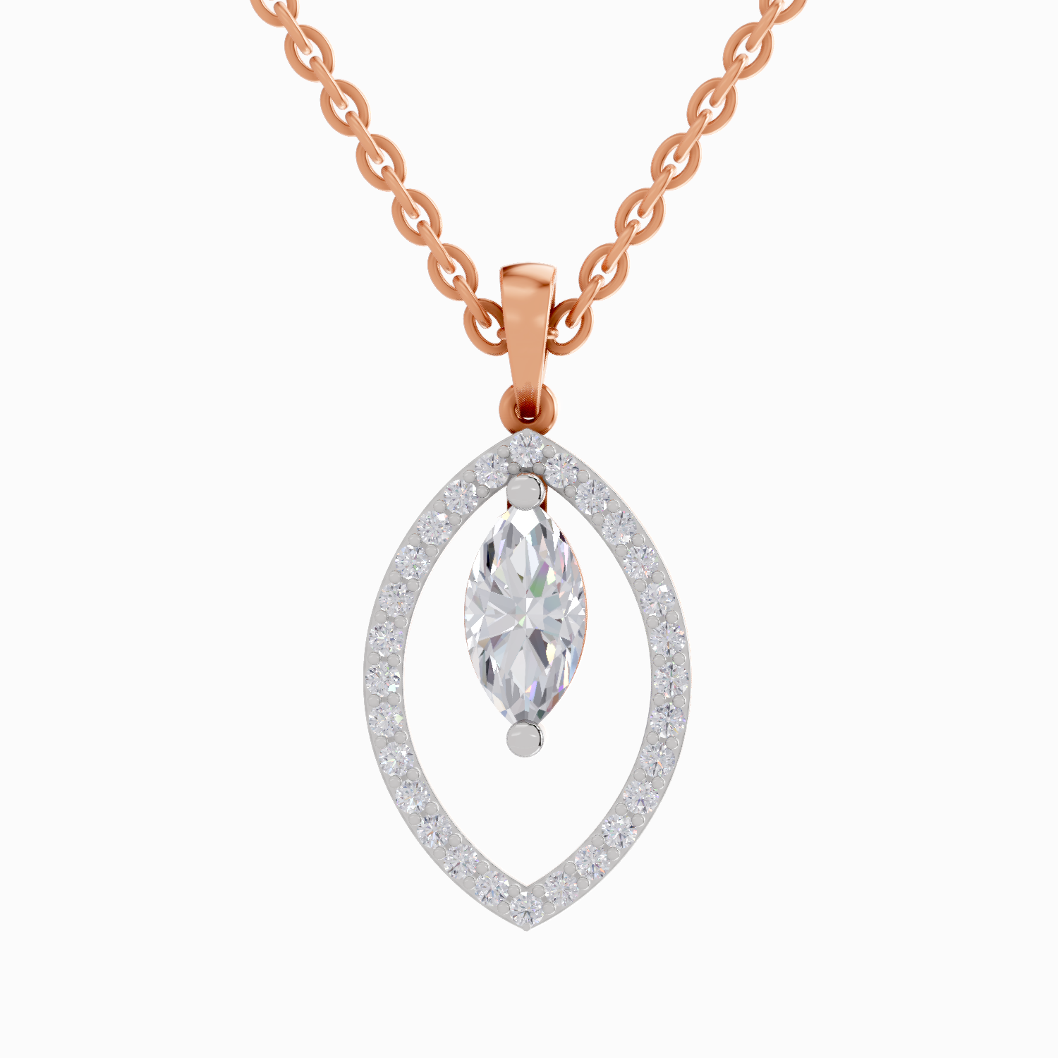 1.09 Carat Marquise Shaped 14K - Rose Gold