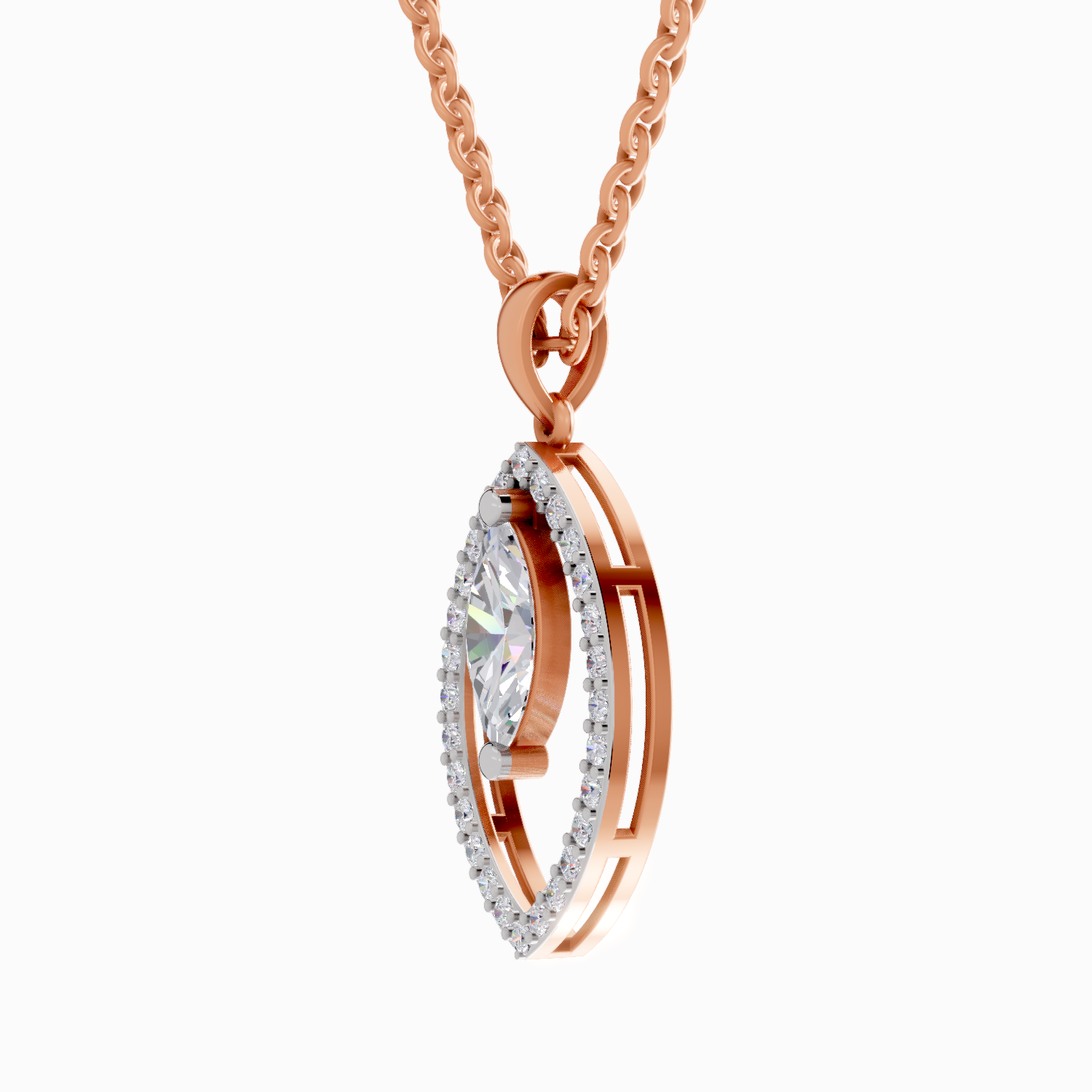 1.09 Carat Marquise Shaped 14K - Rose Gold