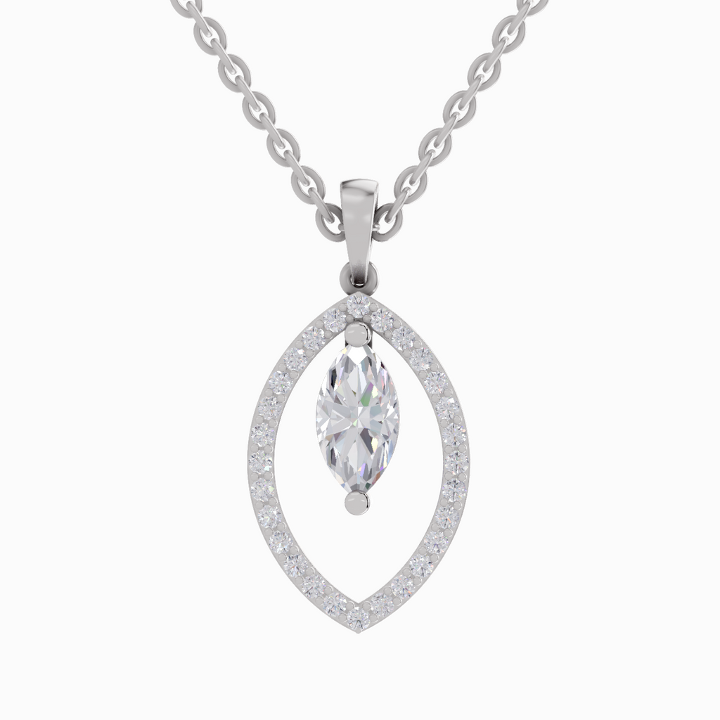 1.09 Carat Marquise Shaped 14K - White Gold