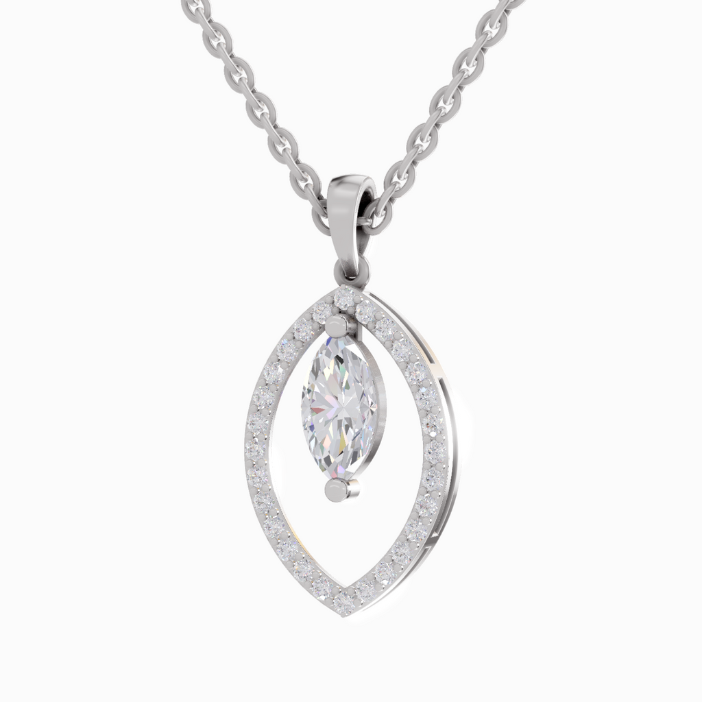 1.09 Carat Marquise Shaped 14K - White Gold