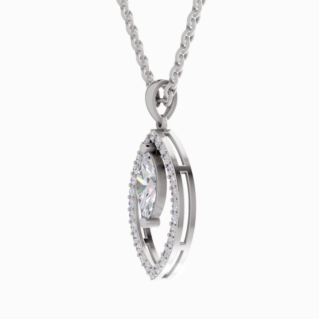 1.09 Carat Marquise Shaped 14K - White Gold