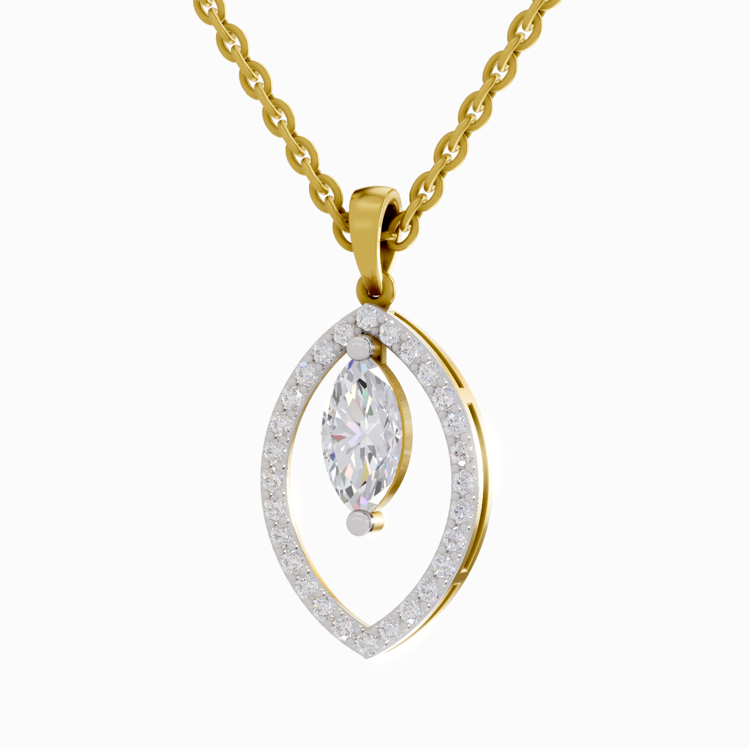 1.09 Carat Marquise Shaped 14K