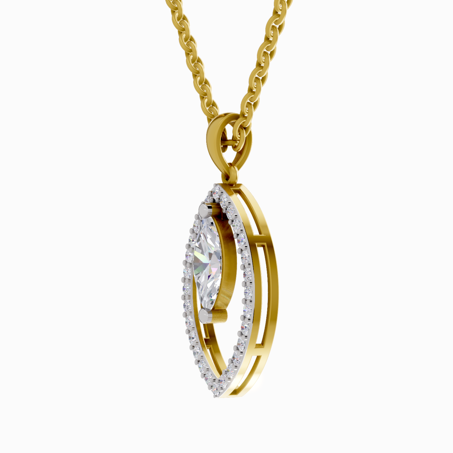 1.09 Carat Marquise Shaped 14K