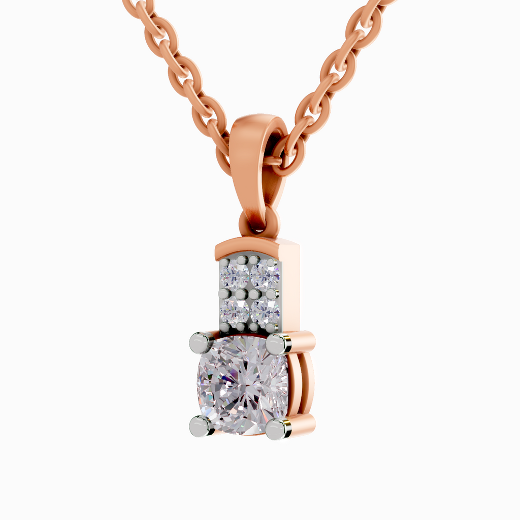 0.75 Carat Cushion Shaped 14K - Rose Gold