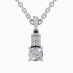 0.75 Carat Cushion Shaped 14K - White Gold