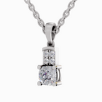 0.75 Carat Cushion Shaped 14K - White Gold