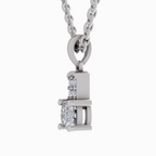 0.75 Carat Cushion Shaped 14K - White Gold