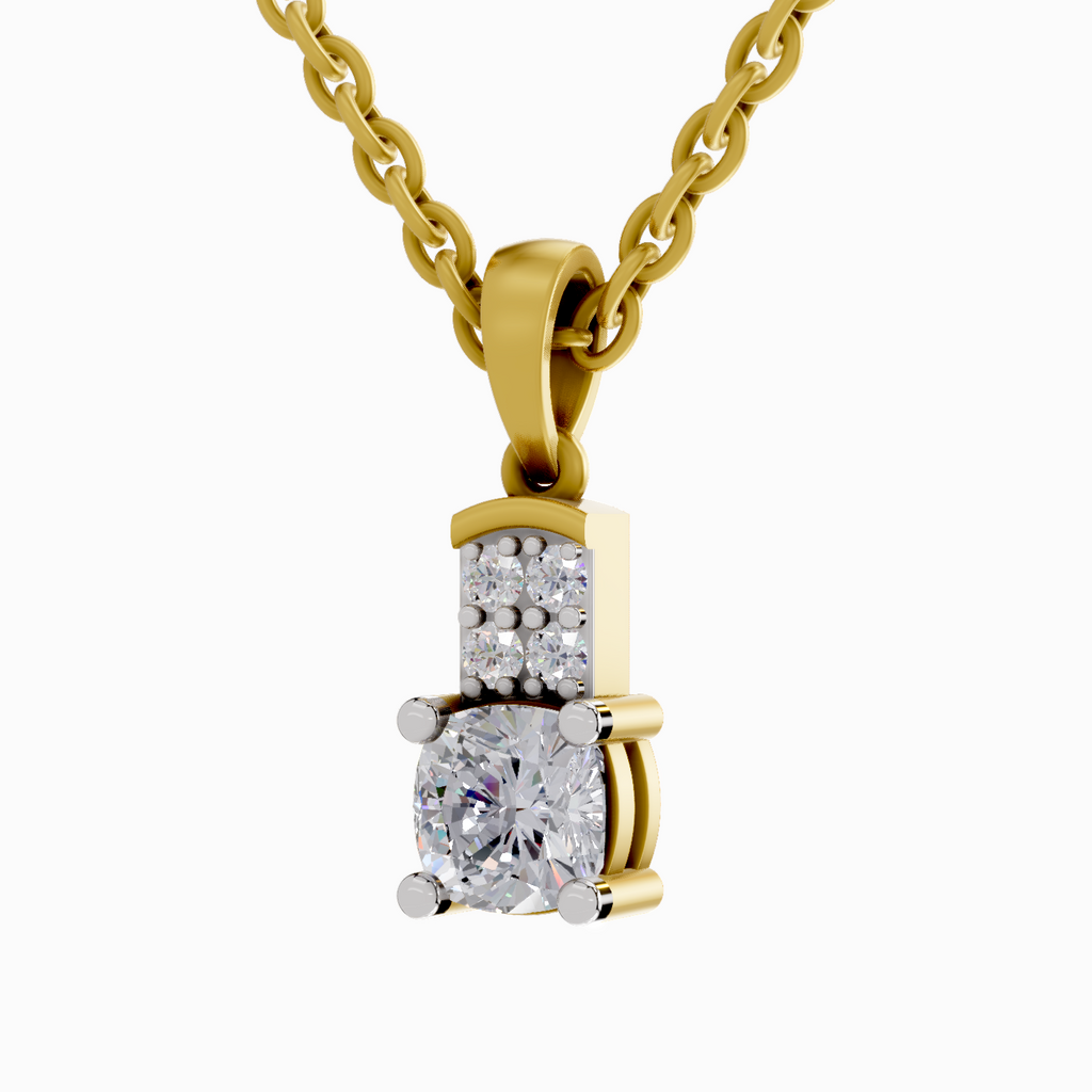0.75 Carat Cushion Shaped 14K