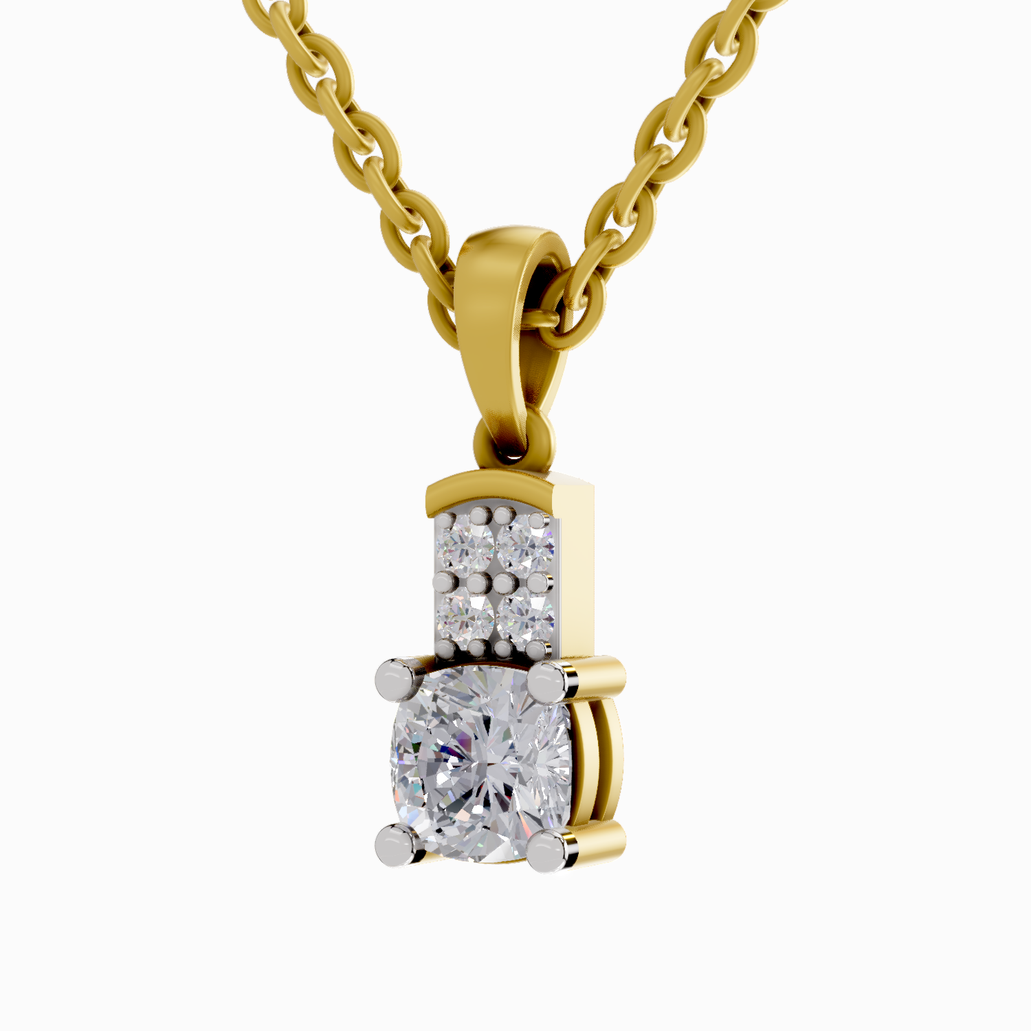 0.75 Carat Cushion Shaped 14K