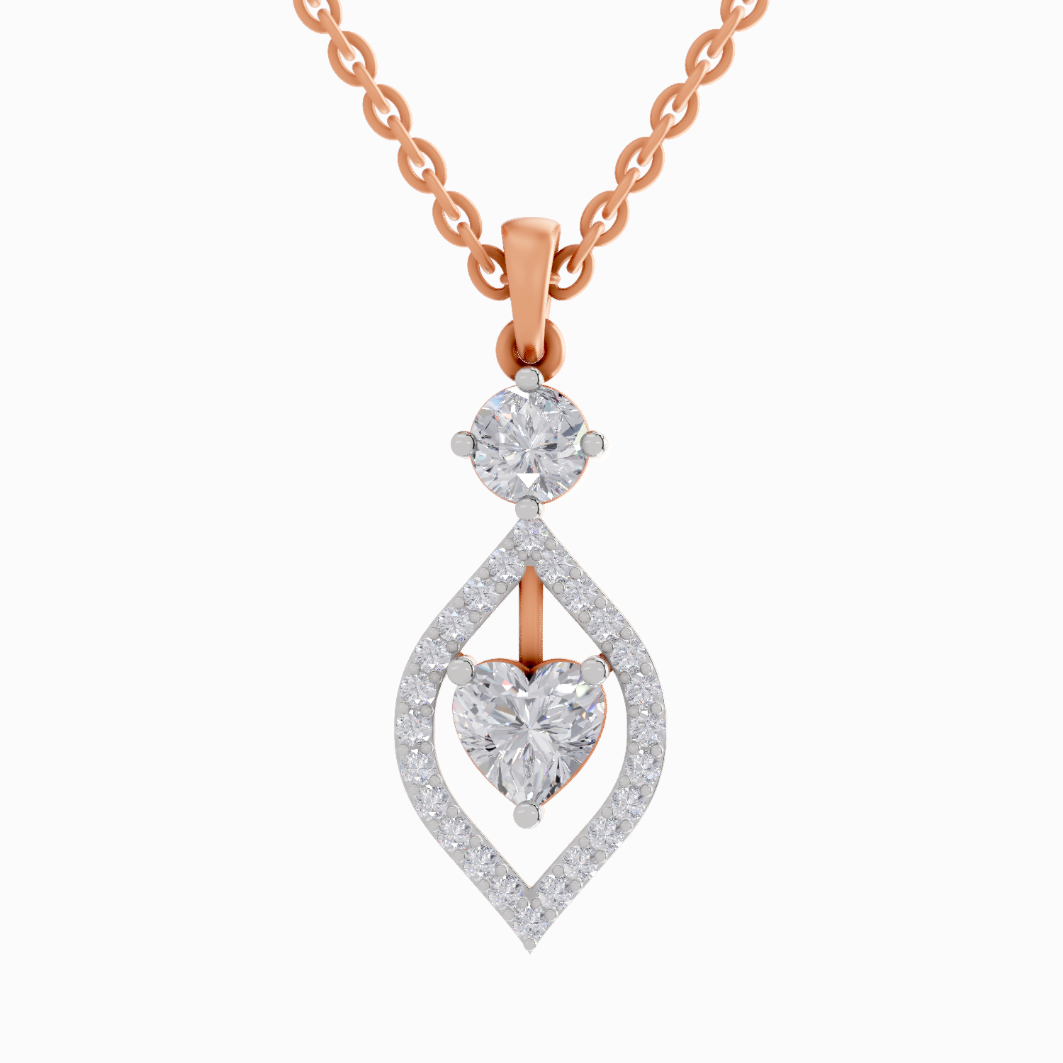 1.37 Carat Heart Shaped 14K - Rose Gold
