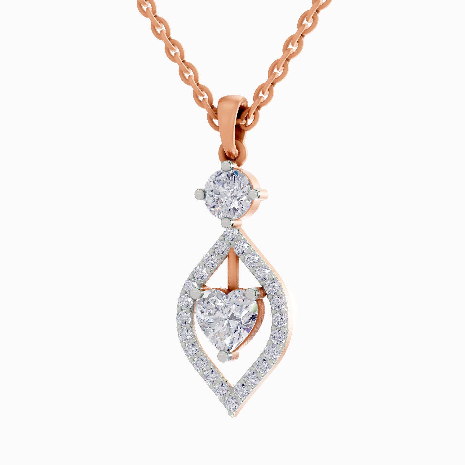 1.37 Carat Heart Shaped 14K - Rose Gold