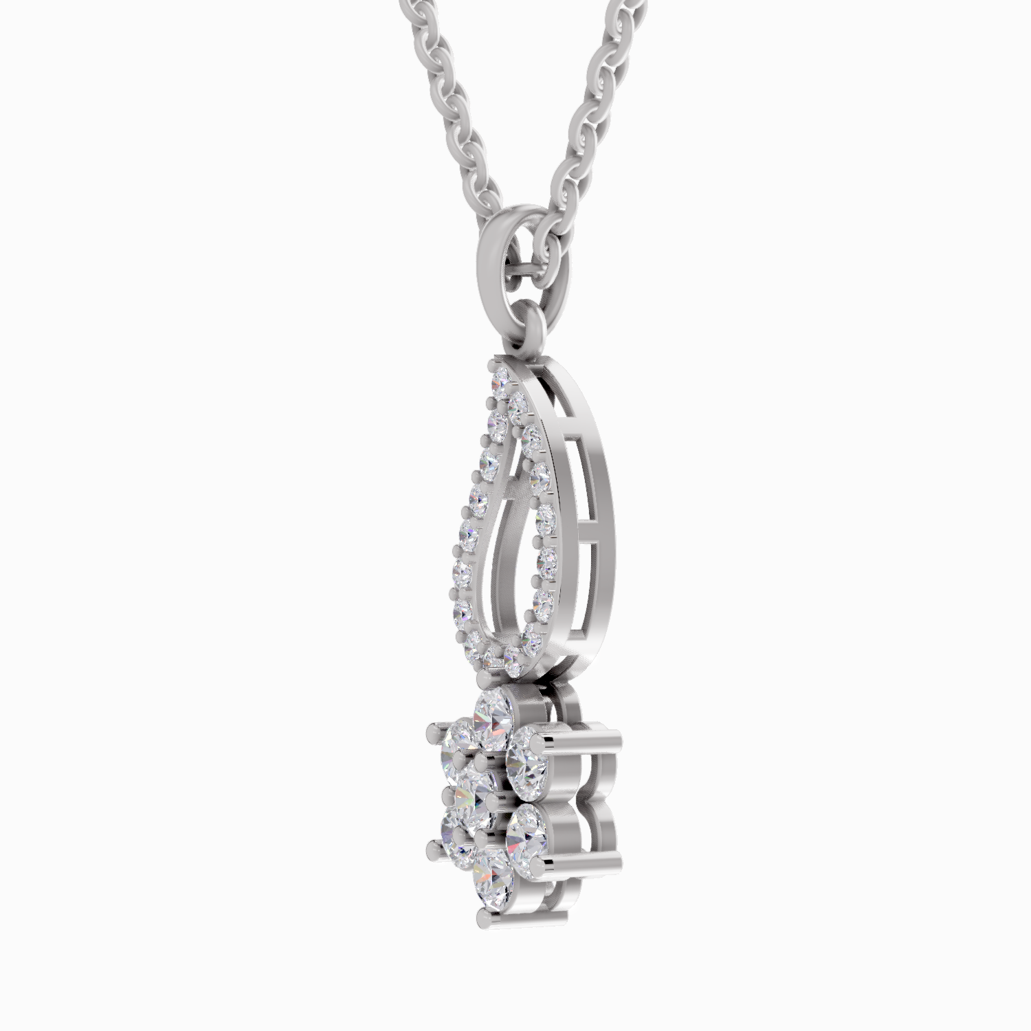 0.98 Carat 14K - White Gold