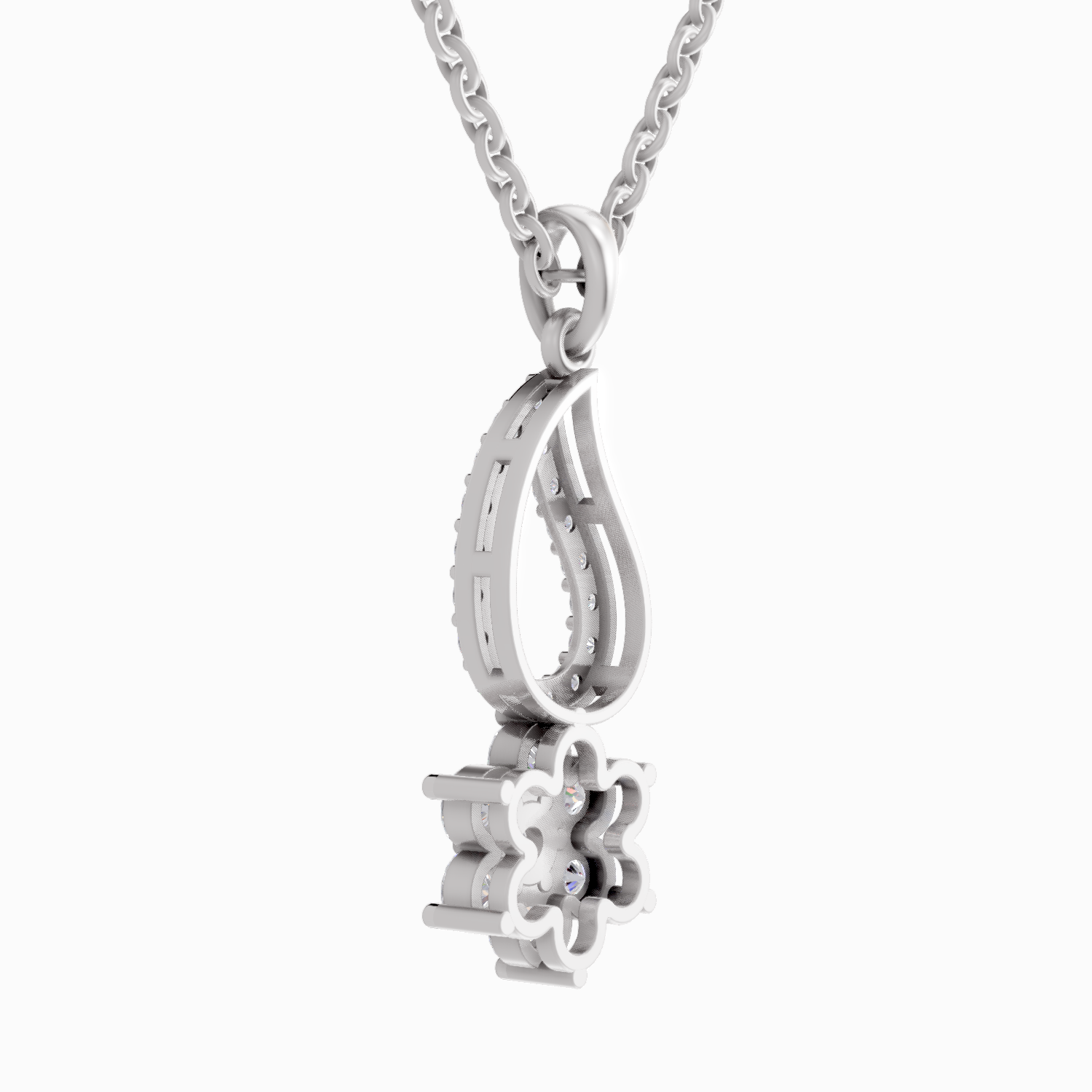 0.98 Carat 14K - White Gold