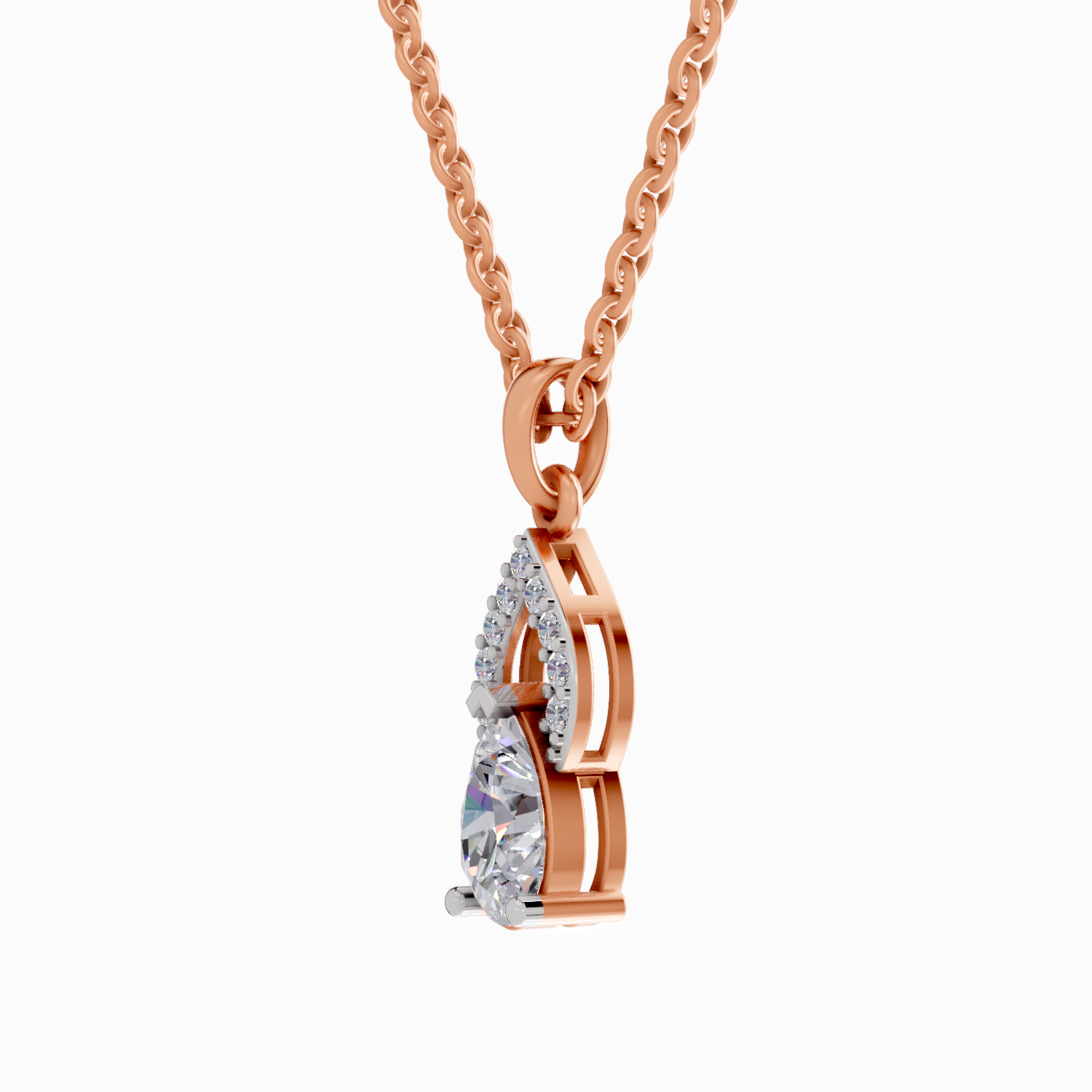1.11 Carat Pear Shaped 14K - Rose Gold