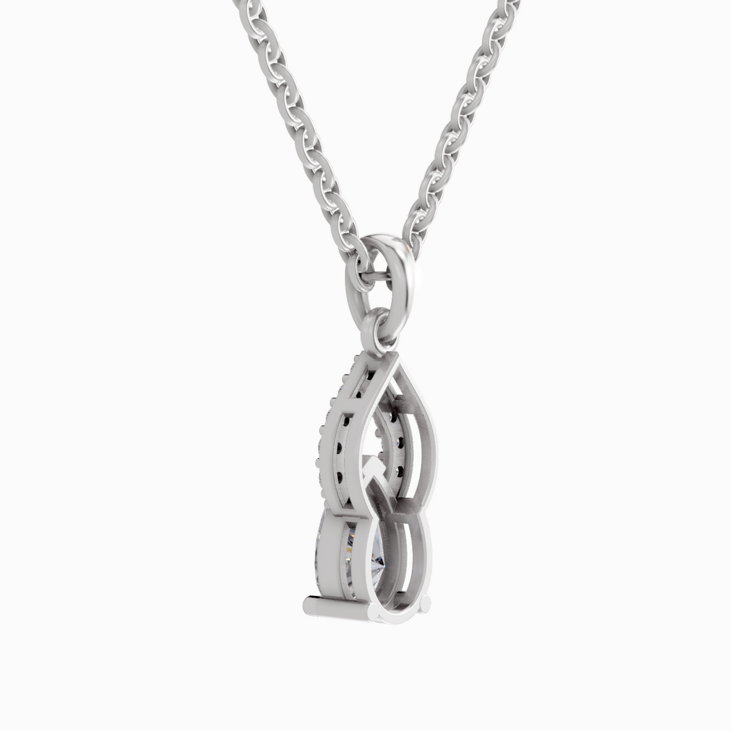 1.11 Carat Pear Shaped 14K - White Gold