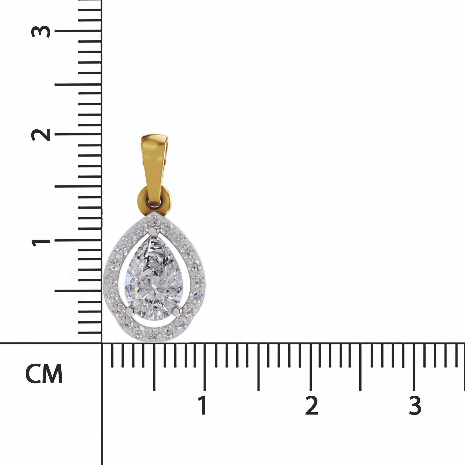 Resplendent Pear Diamond Pendant