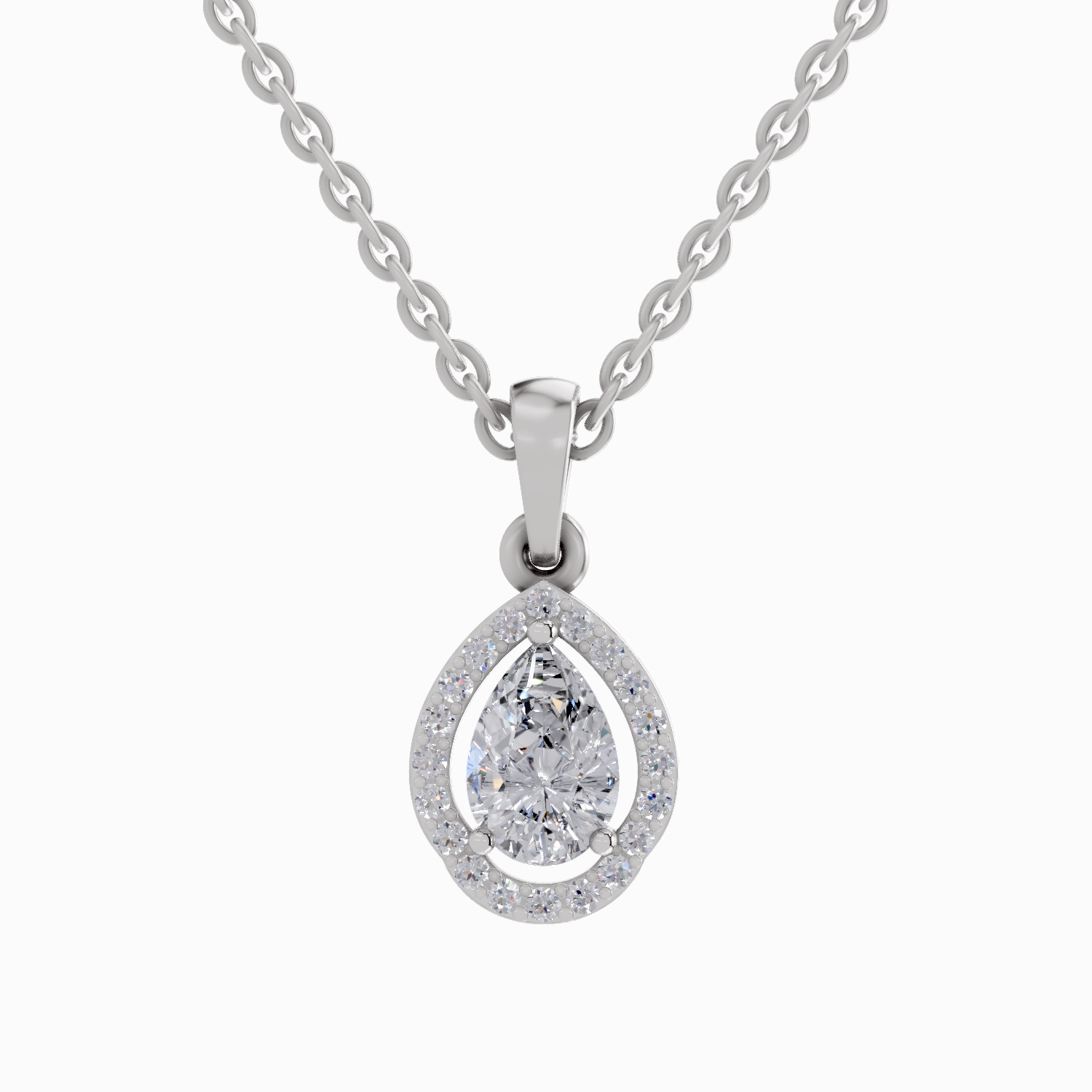 1.2 Carat Pear Shaped 14K - White Gold